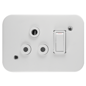 Classic Industrial Single STD 164-1 Switched Socket on Surface Box